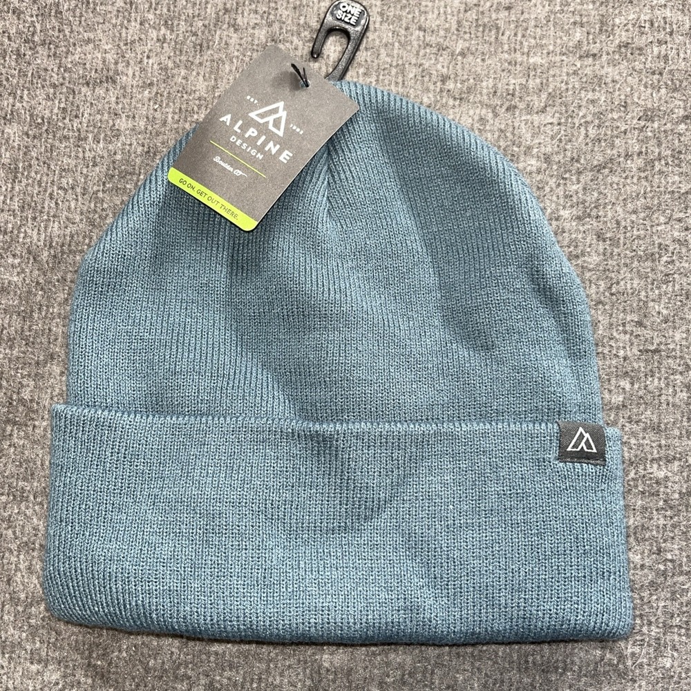 Alpine Design Unisex Core Patch Beanie, Light Blue, One Size